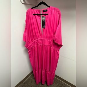 Rebdolls “Instant Magic” Plunge Neckline Skater Maxi Dress